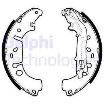 ARKA FREN BALATASI (PABUCLU) GRANDE PUNTO LINEA FIORINO 1,3JTD MULTIJET GRANDE PUNTO LINEA 1,4 8V 06 - DELPHI LS1981