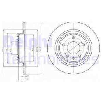 ARKA FREN DISKI ASTRA J 1,3CDTI 1,4 1,6 1,7 CRUZE ZAFIRA C 1,4 / 1,6 / 1,8 / 2,0 CDTI 09>> - DELPHI BG4279