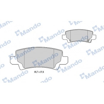 ARKA FREN BALATASI TOYOTA COROLLA 1.4 1.6 VVTI BENZINLI 2003-2007 - MANDO MBF015176