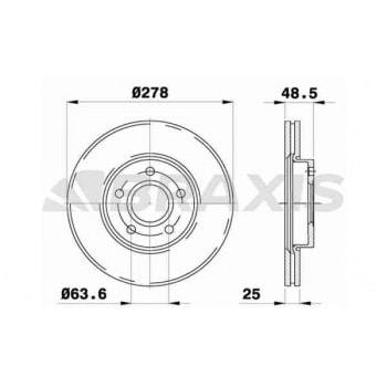 ON FREN DISK AYNASI FOCUS III 1.6ECO / 1.6TDCI FOCUS II 04 /> FOCUS II C MAX 03>07 C MAX 07 /> 1.6EC - BRAXIS AE0022