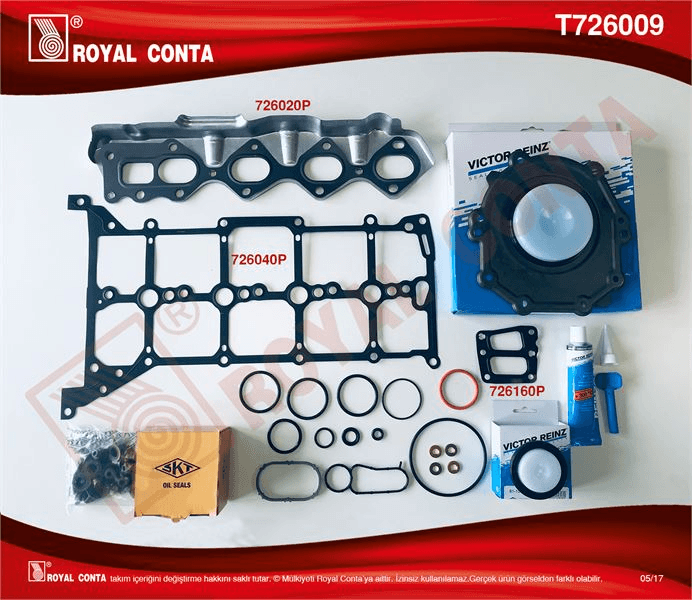 MOTOR TAKIM CONTA SKT KECELI & SUBAP LASTIKLI (SKC'SIZ) TRANSIT CUSTOM V362 - V363 2.0 ECOBLUE ( A. - ROYAL T726009