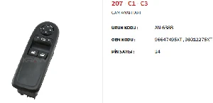 Unıversal Cam Anahtaro İkili Sol 207 - C1 - C3 - Mcar-An638b