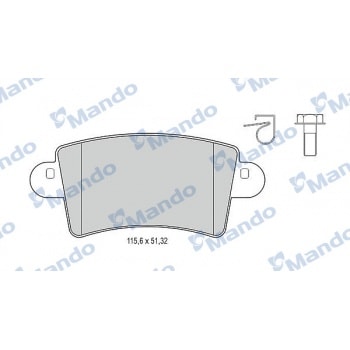 ARKA FREN BALATASI MASTER II MOVANO 1.9 / 2.5D / 2.8DTI TUM MODELLER (01 ) - MANDO MBF015027