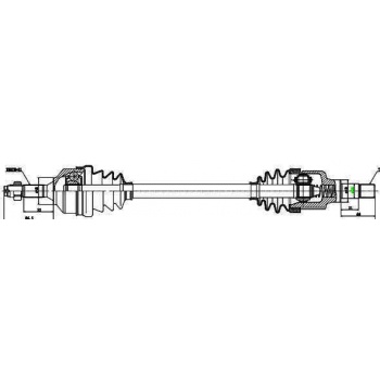 AKS SOL KOMPLE C2 C3 C3 II (DIS FREZE: 22 IC FREZE: 21 BOY:637MM) DV4TD (1,4HDI 8V) - GSP 210001