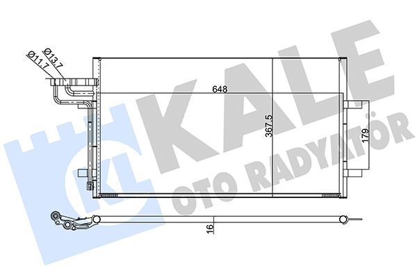 KLIMA RADYATORU FOCUS II 03>11 FOCUS II C MAX 04>11 1.6TDCI / 2.0TDCI - KALE 386100