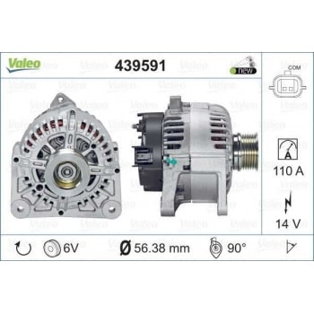 ALTERNATOR 12V 110A MEGANE II 1,4 / 1,6 03> (TG11C060) TEK FIS - VALEO 439591