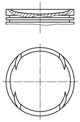 PISTON + SEGMAN STD. (M104, 89.90mm) W124 93>95 S124 93>96 C124 93>97 A124 93>98 W140 91>98 - MAHLE 0014000