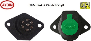 TIR RÖMORK FİŞİ DİŞİ ES TİPİ 7'Lİ YEŞİL VİDALI PLASTİK - AYDIN-503-1