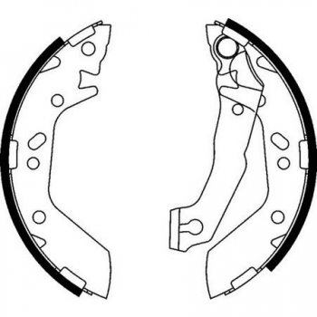 ARKA FREN BALATASI PABUC KAMPANA GENIS TIP HYUNDAI HYUNDAI ACCENT 1.3 1.5. 1.6 2000-2005 EXCEL 1990- - BRAXIS AC0032