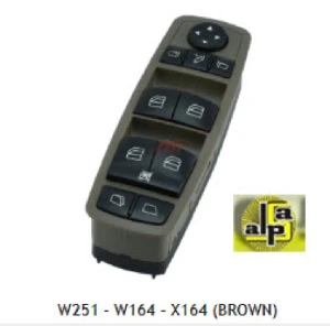 Unıversal Cam Anahtarı>mercedes W164-W251-X164 Sol Dörtlü-Kahve >a251 830 0390 - Mcar-An540b