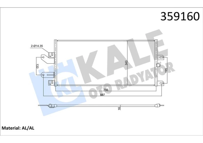 Scanıa Truck Klima Radyatoru Scanıa P G R T Serisi 230-420 04=> ; P 230-550 04=>; R 270-440 04=>; (kurutucusuz) - Kale 359160
