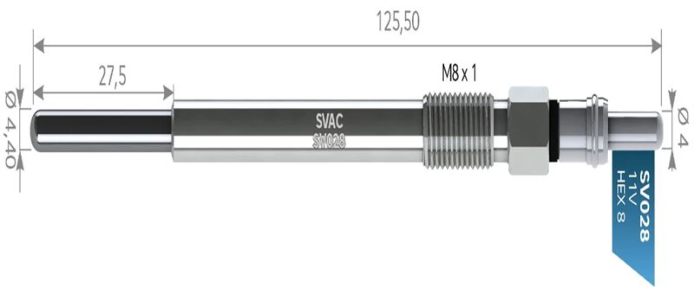 Psa Kizdirma Bujısı 11v P107 P207 P206 P307 Bipper Nemo Fiesta C3 C4 C1 C2 Xsara / P407 C5 P307 C4 Partn - Svac Sv028