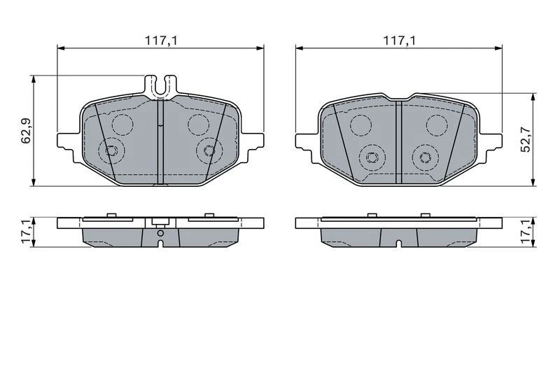 Mercedes Fren Balatası On C Serisi W206 21> - Bosch 0986460163