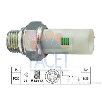 Renault Yag Musuru R19 R21 Clio I II Kangoo Laguna I Master I II Megane Thalıa Trafıc S40 V40 0.21 Bar - Facet 7.0076