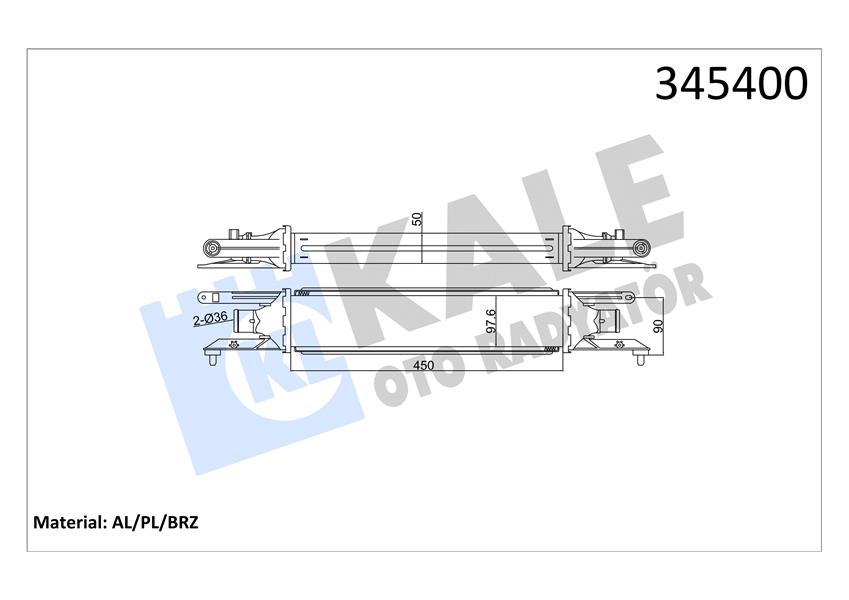 TURBO RADYATORU GRANDE PUNTO MITO 1,3 - KALE 345400
