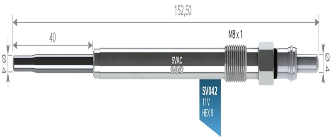 İveco Ticarı Kizdirma Bujısı 11v Ducato Daıly 2,3jtd E4 / E5 01> Karsan Jest J10 2,3jtd E4 / E5 07> Boxer III Jum - Svac Sv042