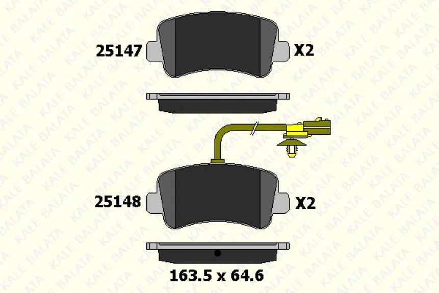 Renault On Fren Balatası Master III 10> Movano 10> - Kale B 25147 180 05 Ans