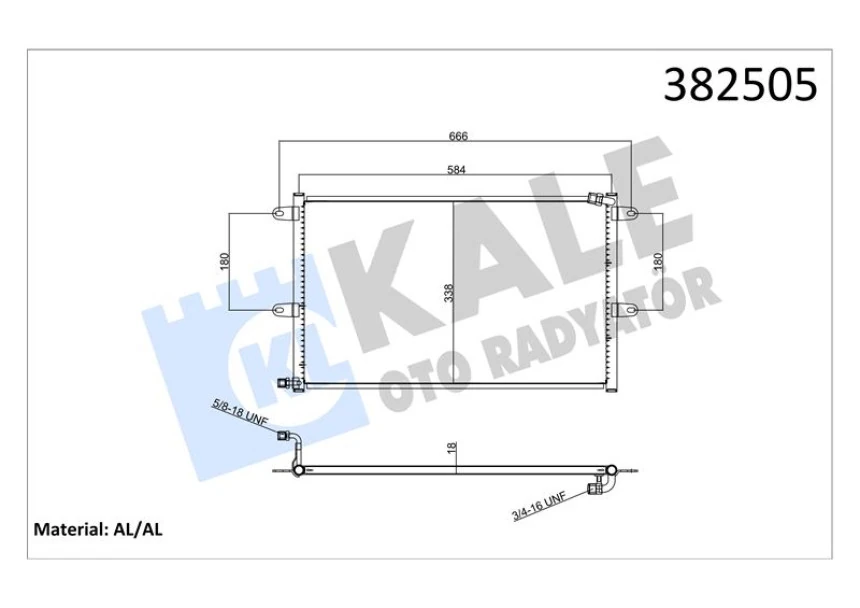 Vag Klima Radyatoru  Caddy Polo Classıc 1.4i / 1.6i1.8i / 1.7 1.9sdi / 1.9d / 1.9tdi 95> - Kale 382505