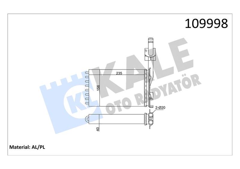 KALORIFER RADYATORU R21 OPTIMA MANAGER CONCORDE (2 SIRA AL+PL) - KALE 0584872AL