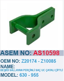 JOHN DEERE 630 955 BEŞIĞI SALLAYAN PERÇINLI SAÇ UC ÇATALI ÇIFTLI - Z20174 - AS10598