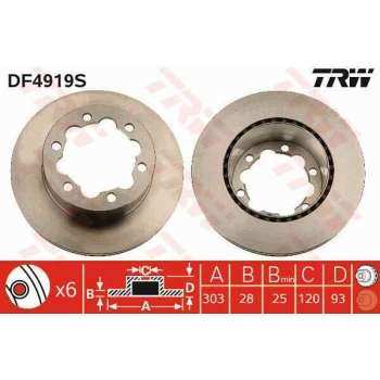 FREN DISKI ARKA -  - TRW DF4919S