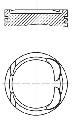 PISTON + SEGMAN STD. (M271 EVO, 82,00mm) W204 07>14 S204 09>14 C204 11> W212 09>15 C207 10>16 A207 1 - MAHLE 001PI00163000