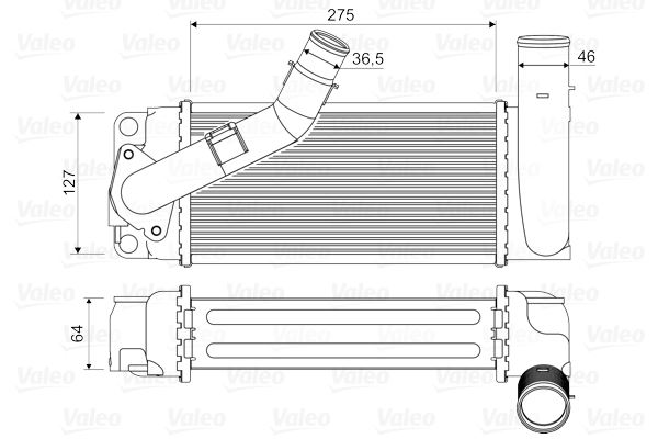 TURBO RADYATORU TOYOTA AURIS 1.4 D4D 2007-2012 - VALEO 818351