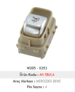 Unıversal Cam  Anahtarı>w205 - W253 Bagaj Açma - Bej - 8t92 - Mcar-An586ca