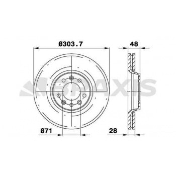 ON FREN DISK AYNASI C5 III P407 DW10BTED4 (2,0 16V) EXPERT III JUMPY III SCUDO III HAVALI 1,6HDI 2,0 - BRAXIS AD0122