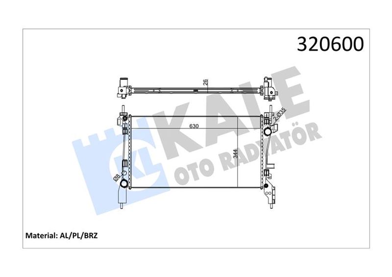 MOTOR SU RADYATORU BIPPER NEMO DV4TD (1,4HDI) FIORINO 1,3JTD MULTIJET 08> - KALE 2062011AB