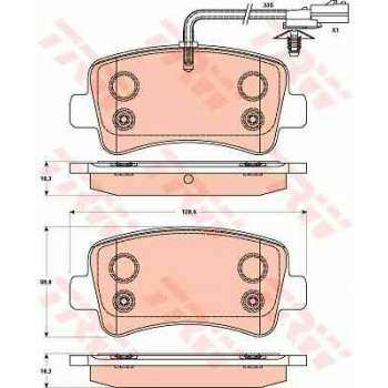 ARKA FREN BALATASI MASTER III MOVANO B 2,3CDTI 07 / 10> TEK TEKER - TRW GDB1903