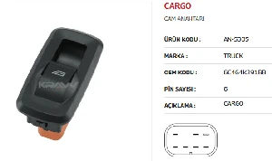 Unıversal Ford Cargo Cam Anahtarı Sağ Tekli - Mcar-An5305