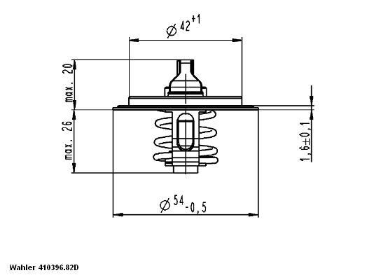 TERMOSTAT - 82°C / TH00182G1 - WHL 410396.82D