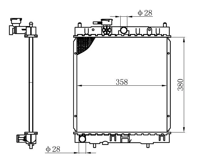 Japon Su Radyatörü - 380x358x26 - Kal 355705