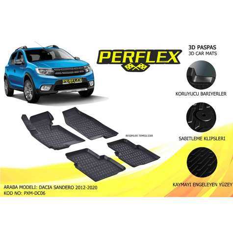 PASPAS 3D HAVUZLU X-MAT SANDERO 2012-2020 - PERFLEX PXM-DC06