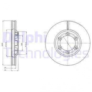 ON FREN DISK AYNASI ISUZU D-MAX 2.5 4X4 04>12 / D-MAX 2.5 4X2 07>17 280MM - DELPHI BG4252