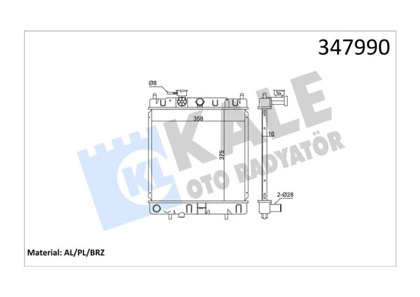 Nissan Motor Su Radyatoru Nissan Micra K11 Kasa 1992 2000 Manuel Vites - Kale 347990