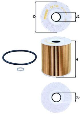 YAG FILTRESI BMW E46 E39 E38  X5 E53 LAND ROVER RANGE ROVER III 3.0 D - MAHLE OX156D