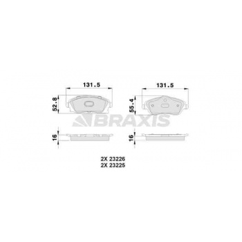 FREN BALATASI ON COMBO C CORSA C 1.3 1.7 CDTI 01 > MERIVA 03 > TIGRA 04 > - BRAXIS AB0007