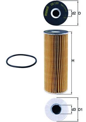 YAG FILTRESI W202 94>00 C208 97>00 W124 93>95 W163 98>05 W140 93>98 - MAHLE OX133D