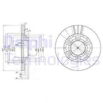 ON FREN DISK AYNASI HAVALI MITSUBISHI L200 86-96 L300 87-97 PAJERO II 90-00 GALLOPER 2.5 3.0 V6 98-0 - DELPHI BG2561