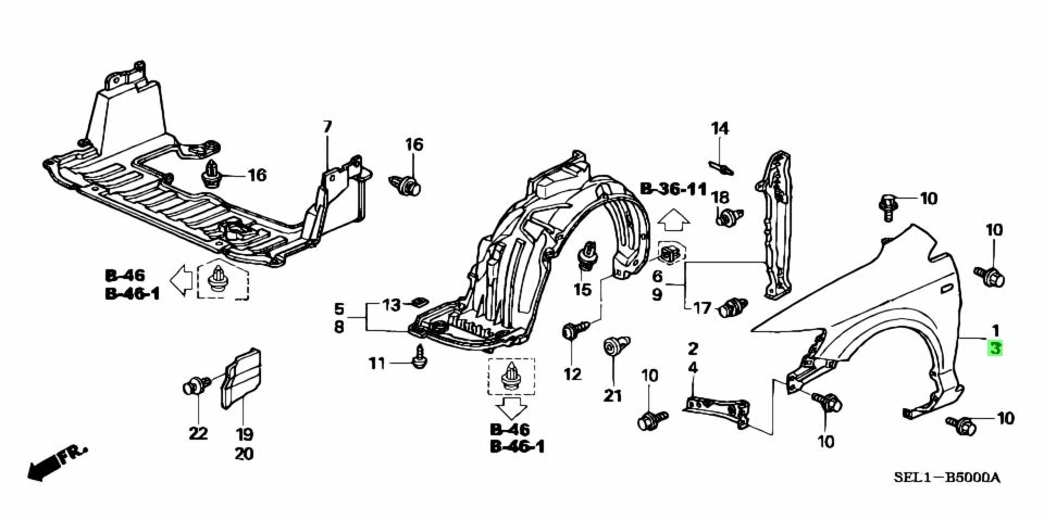 Honda Camurluk On Sol City 06>08 !! Orjınal Ambalajlı Urun !! - Orjınal 60261selt10zz