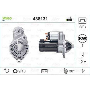 MARS MOTORU 12V 10 DIS ASTRA F G VECTRA B 1,8 / 2,0 - VALEO 438131