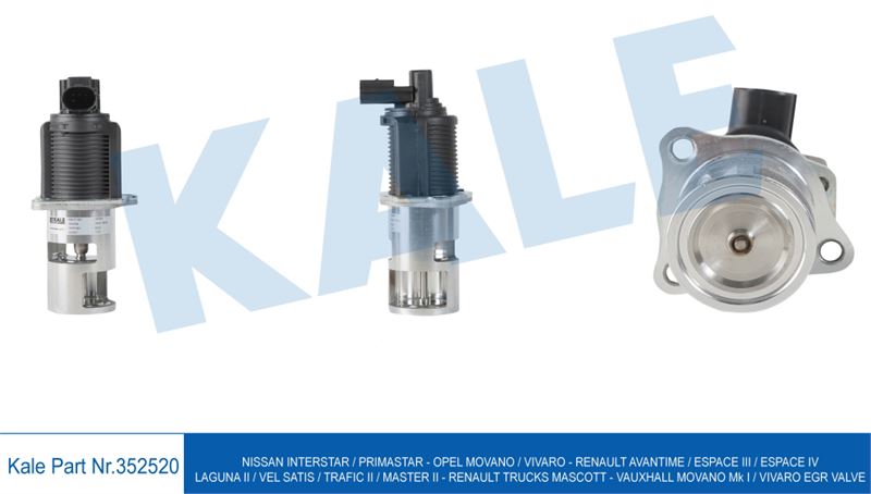 TURBOSARJ BASINC DONUSTURUCU EGR VALFI NISSAN INTERSTAR X70 02=> PRIMASTAR X83 03=>RENAULT KANGOO ME - KALE 352520