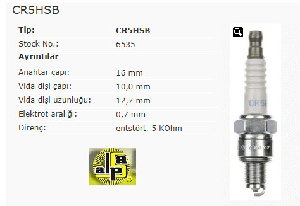 Unıversal Buji-Honda İş Aletleri-Tirpanlar-Jenarator-Marın Buji - Ngk-Cr5hsb
