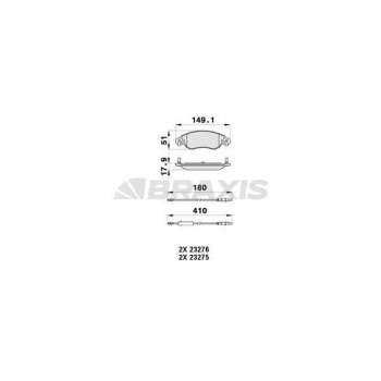 ON FREN BALATASI C5 EW7A EW7J4 (1.8 16V) / (FISLI) - BRAXIS AB0394