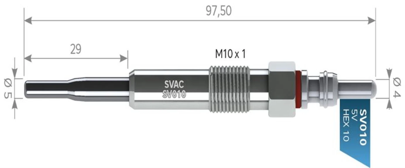 Vag Kizdirma Bujısı 5v Caddy-Golf-Passat-Jetta-A3-A4-Altea-Toledo-Leon-Octavıa-Superb 1,9/2.0 Tdi - Svac Sv010