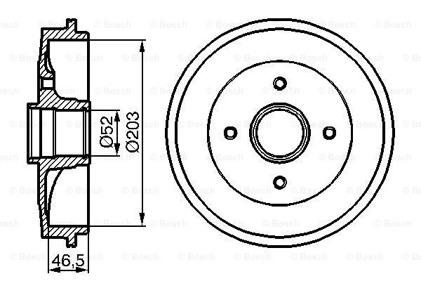 Psa Arka Fren Kampanası P106 Ym P206 Saxo Olcu: (203*38) Abs Siz (disli Cark) - Bosch 0986477124