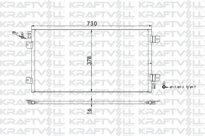 Renault Klima Radyatoru Movano 1.9 Dti 98>01 Master II 2.5 DCI 03> - Kraftvoll 08060106