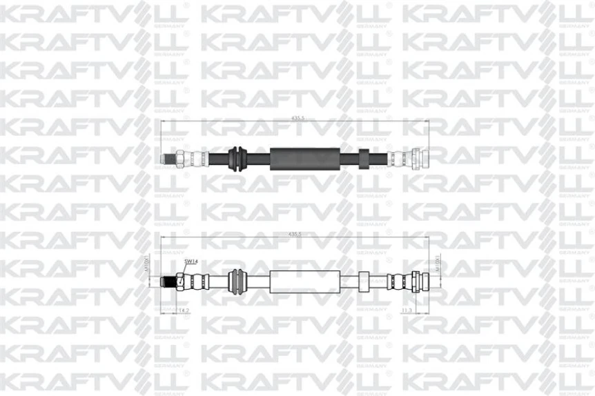 Ford Arka Fren Hortumu (sag / Sol)  Focus (kampanalı) (00-04) Uzun - Kraftvoll 07080274